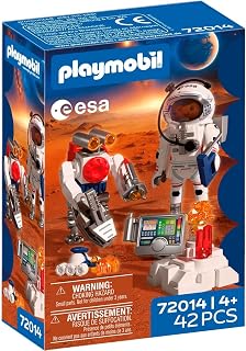 プレイモービル | スペース | ESA:ロボットを持った宇宙飛行士 | 火星クローラー、分析ステーション、岩石サンプル3個付き | プレイルームプレイセットでの宇宙探査 | 4歳以上の子供向け | 72014