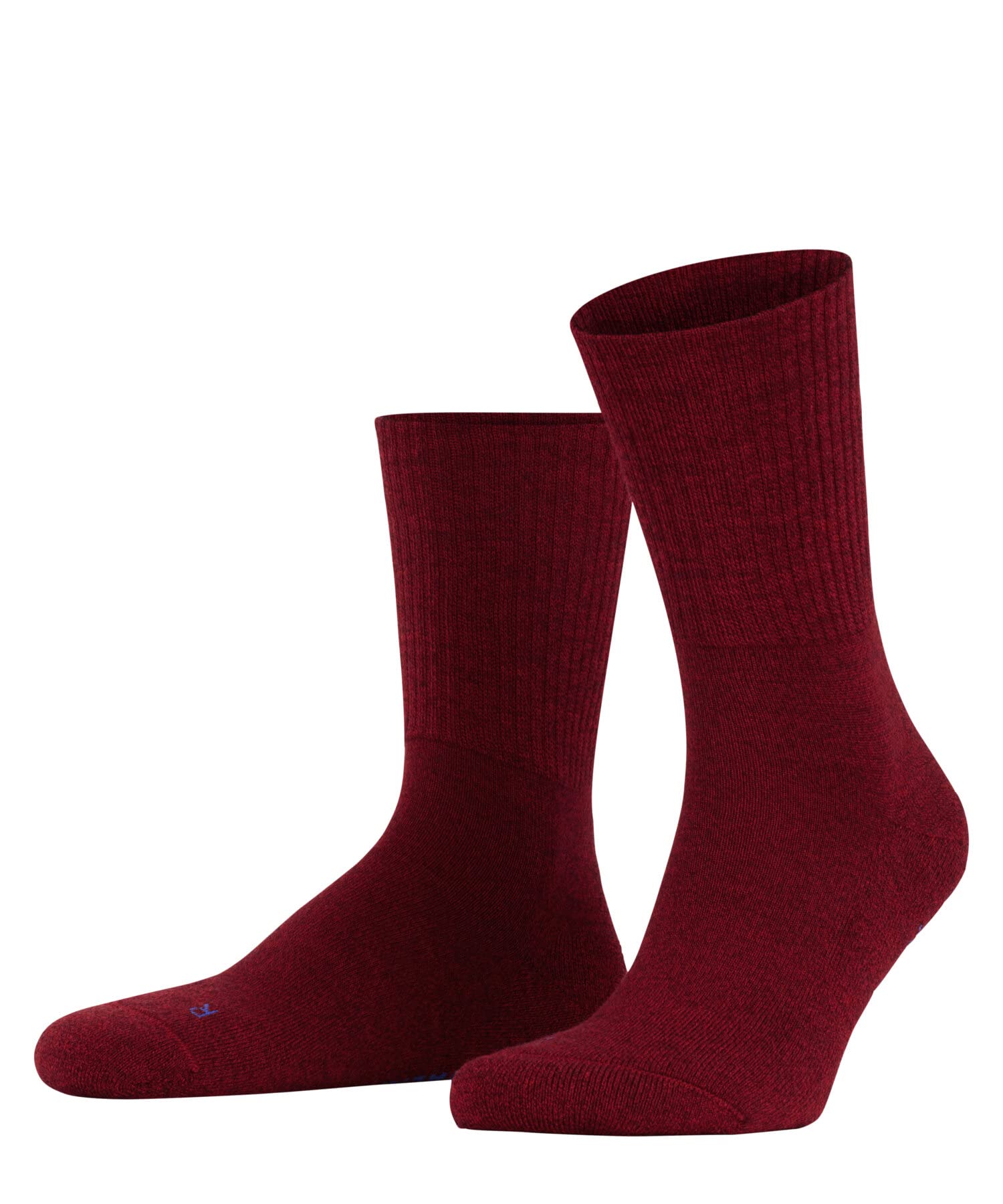 FALKE Unisex Walkie Light Socks, Crew Length, Thick Sole, Hiking Sock, Breathable, Moisture-Wicking, Merino Wool, Red (Scarlet 8280), 10.5-11.5, 1