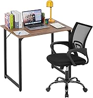 Vista 1 de PayLessHere Juego de escritorio y silla de oficina en casa de 32 pulgadas, escritorio para computadora de 32 pulgadas con silla de oficina