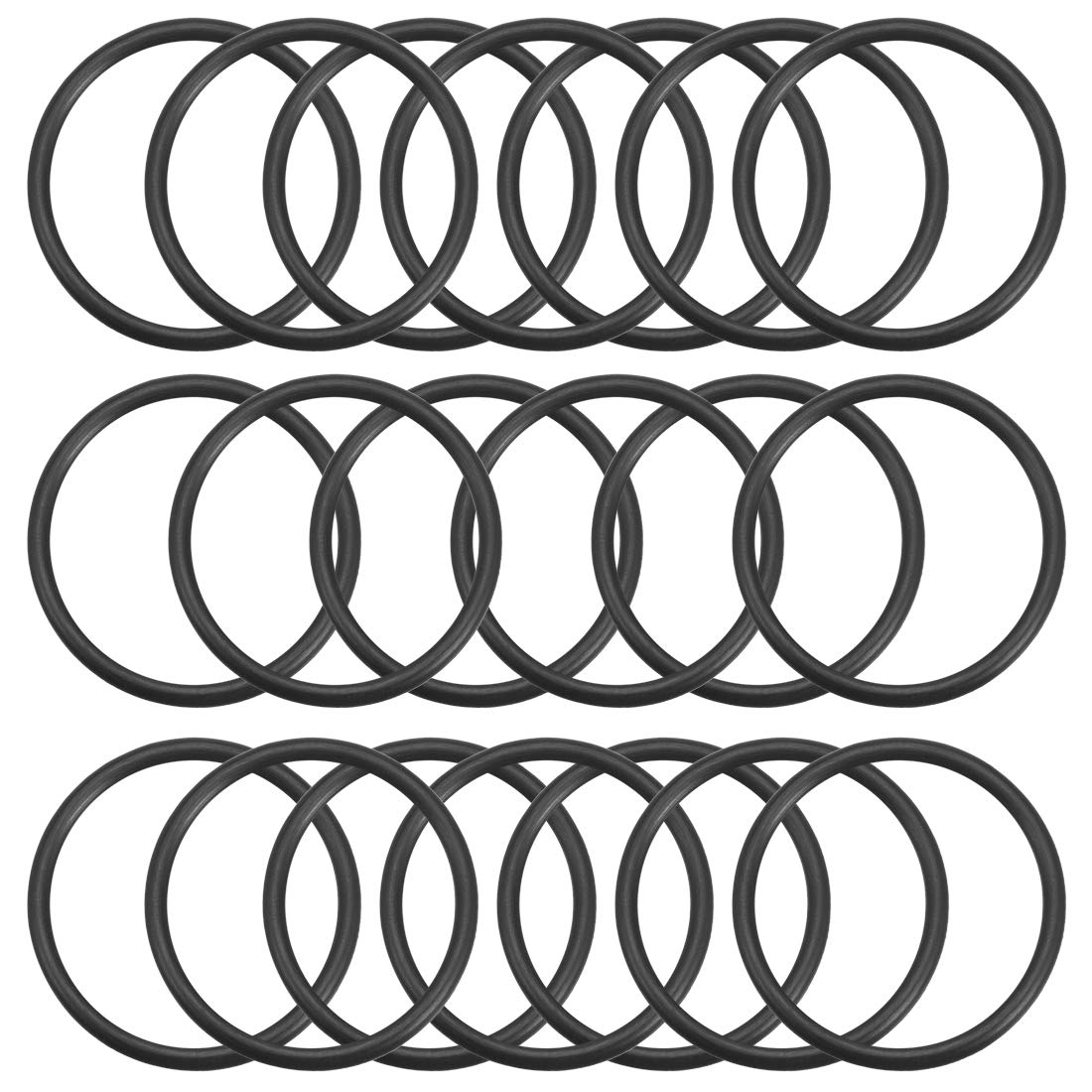 sourcing map Nitrile Rubber O-Rings 41mm OD 34mm ID 3.5mm Width, Metric Nitrile Rubber Sealing Gasket, Pack of 20