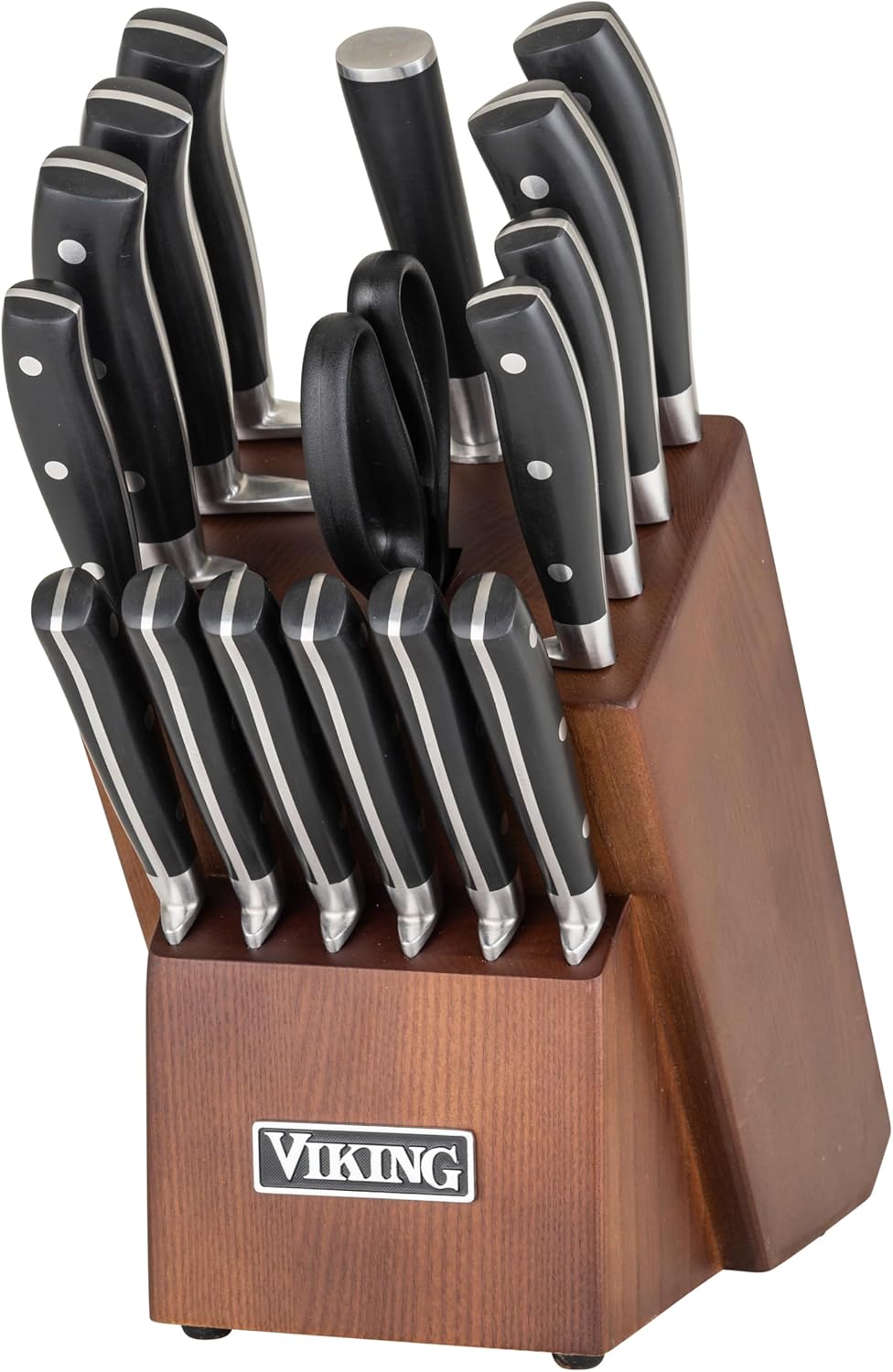Viking 17 Piece German Steel Cutlery Set + Block