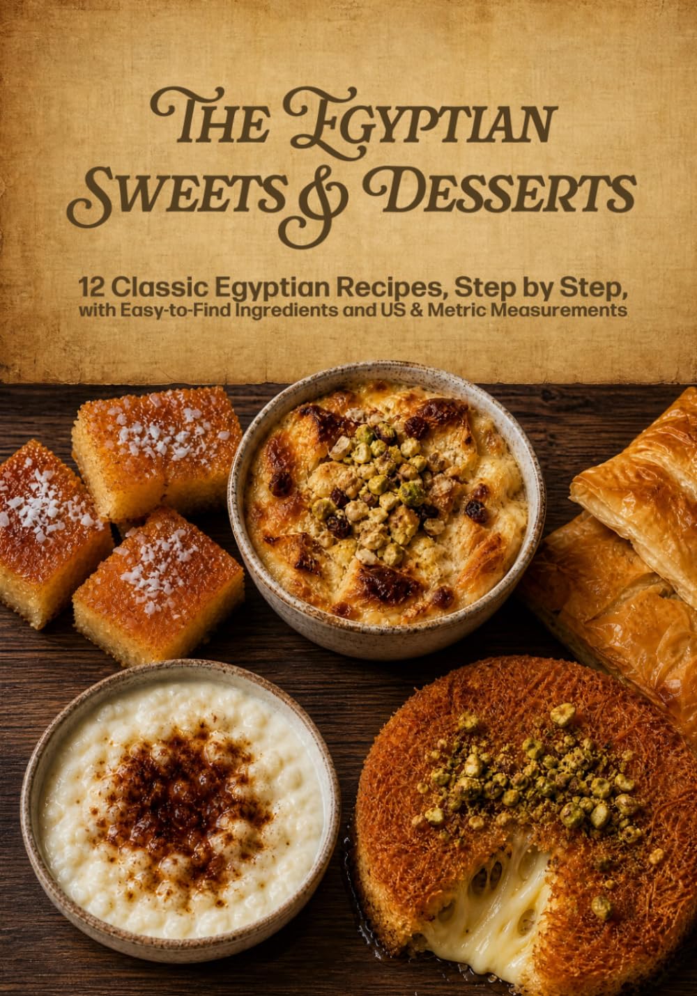 The Egyptian Sweets & Desserts: 12 Classic Egyptian Recipes, Step by Step, with Easy-to-Find Ingredients and US & Metric Measurements