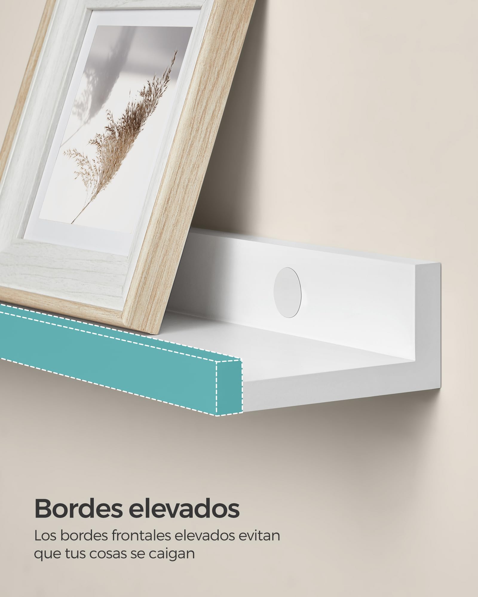 SONGMICS Estantes de Pared, Juego de 3, Ancho de 80 cm