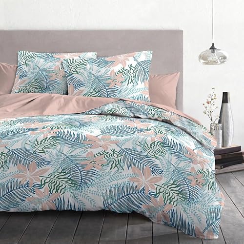 LINGE PASSION Parure de Couette 220x240 cm Amazonie Pastel HOME
