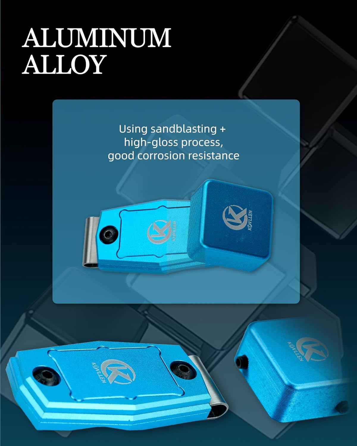 KONLLEN Pool Chalk Holder Magnetic, Portable Metal Billiards Chalk Holder for Pool Cue Tips, Snooker & Billiard Accessories