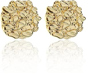 Amazon: Gold Nugget Earrings for Men - Nugget Earring 18k Gold