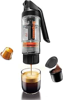 Nespresso ポータブルコーヒーメーカー シルバー/ブラック Nespresso ポータブルコーヒーメーカー シルバー/ブラック Nespresso
