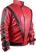 Vista 1 de MJ Thriller - Chaqueta de piel sintética Michael Jack, color rojo, XS-5XL