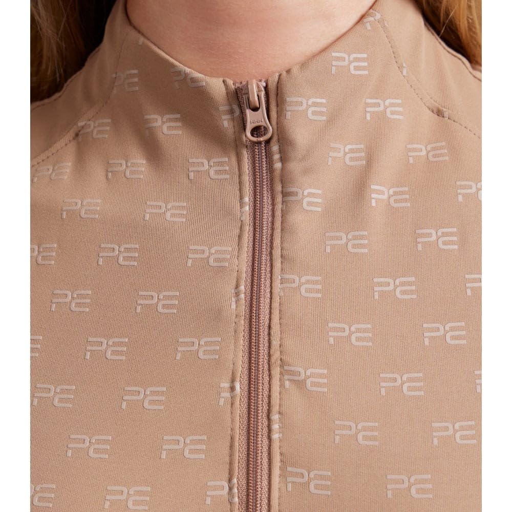 Premier Equine Valerius - Camiseta de manga corta para mujer, color latte