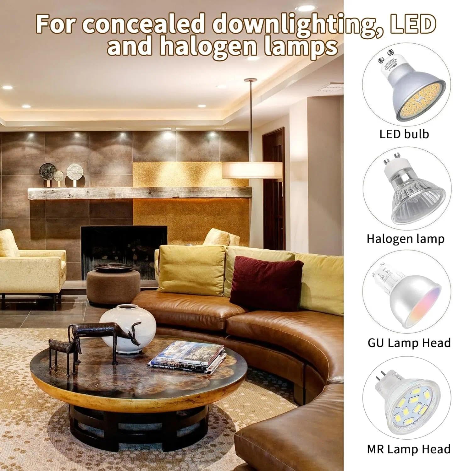 48Pz Anelli Elastici di Ritegno Rondella Elastica per Faretto da Incasso MR16 LED Rondella Elastica Portalampada per Lampada Alogena da Incasso con Faretto a LED