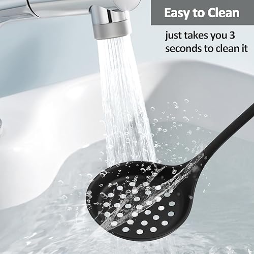 Miniatura 7 de Juego de utensilios de cocina de silicona, juego de 15 utensilios de cocina, resistentes al calor de 446 F, juegos de utensilios de cocina