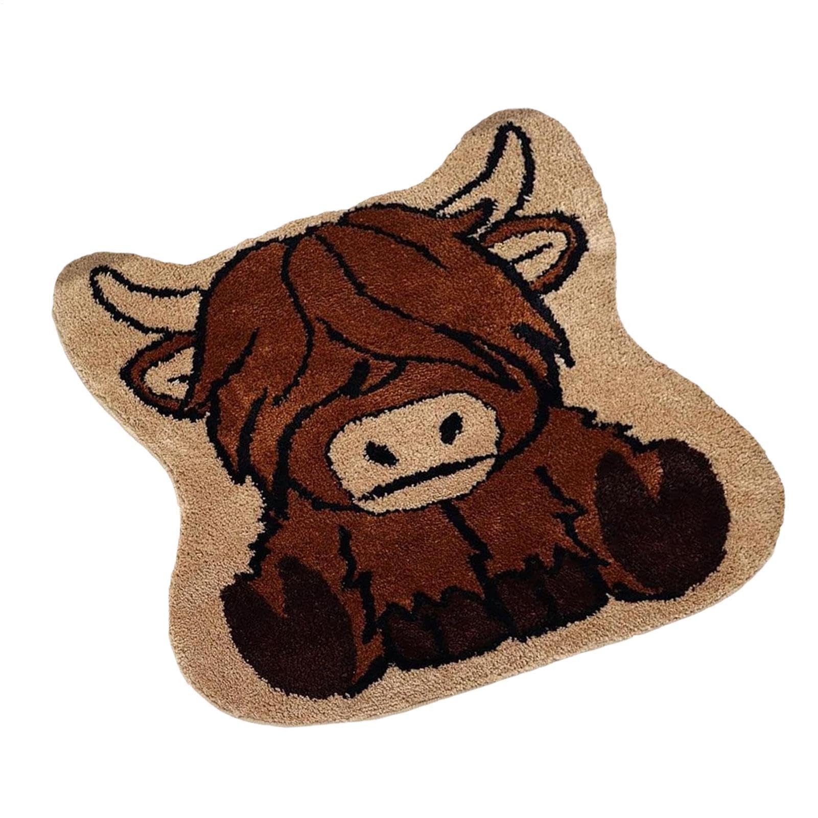 Alfombra de baño de vaca, alfombrilla de ducha ultra absorbente de agua