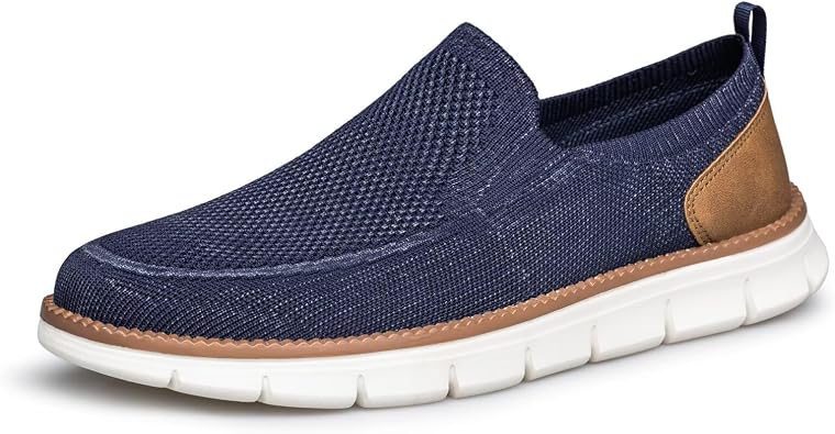 ADQ Mens Loafer Flat Slip On Walking Shoes Mesh Breathable Lightweight Soft for Driving Casual