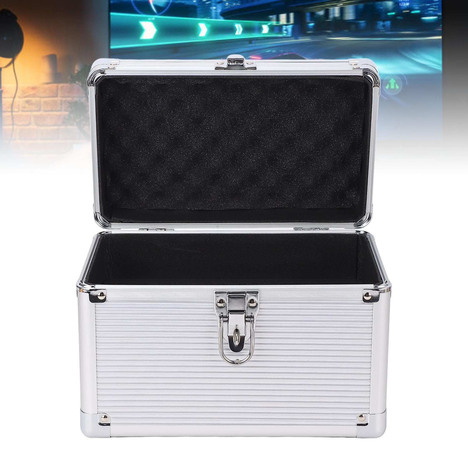 CASO CD DVD Custodia a prova d'acqua Porta portatile nera Organizzare in modo efficiente 6 slot per l'ufficio di viaggio domestico