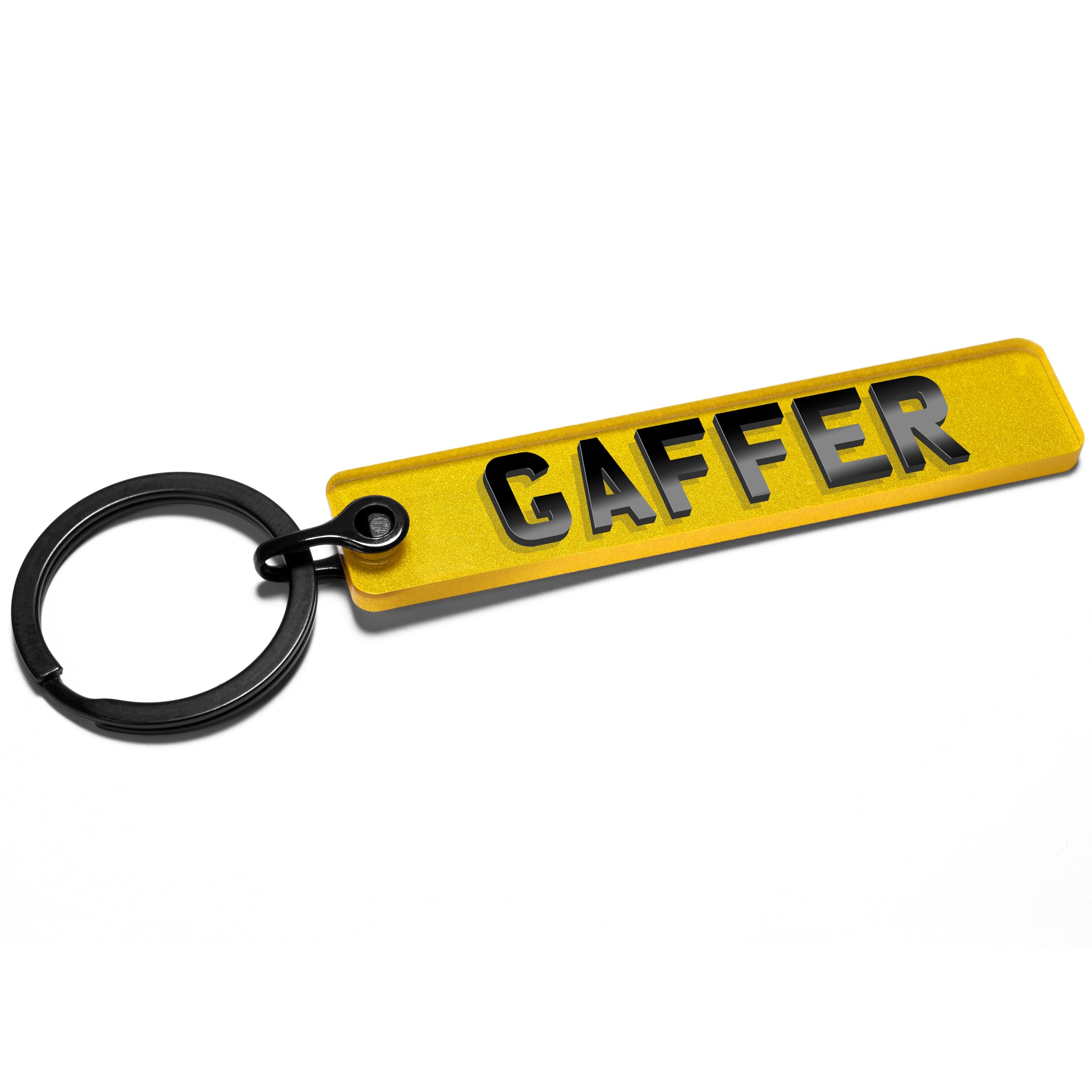 Pixly® Gaffer Licence Plate Keychain, Mini UK Number Plate Keyring, Name Key Chain, Car Registration Key Ring, Gift Reg Fob, Gift for Him