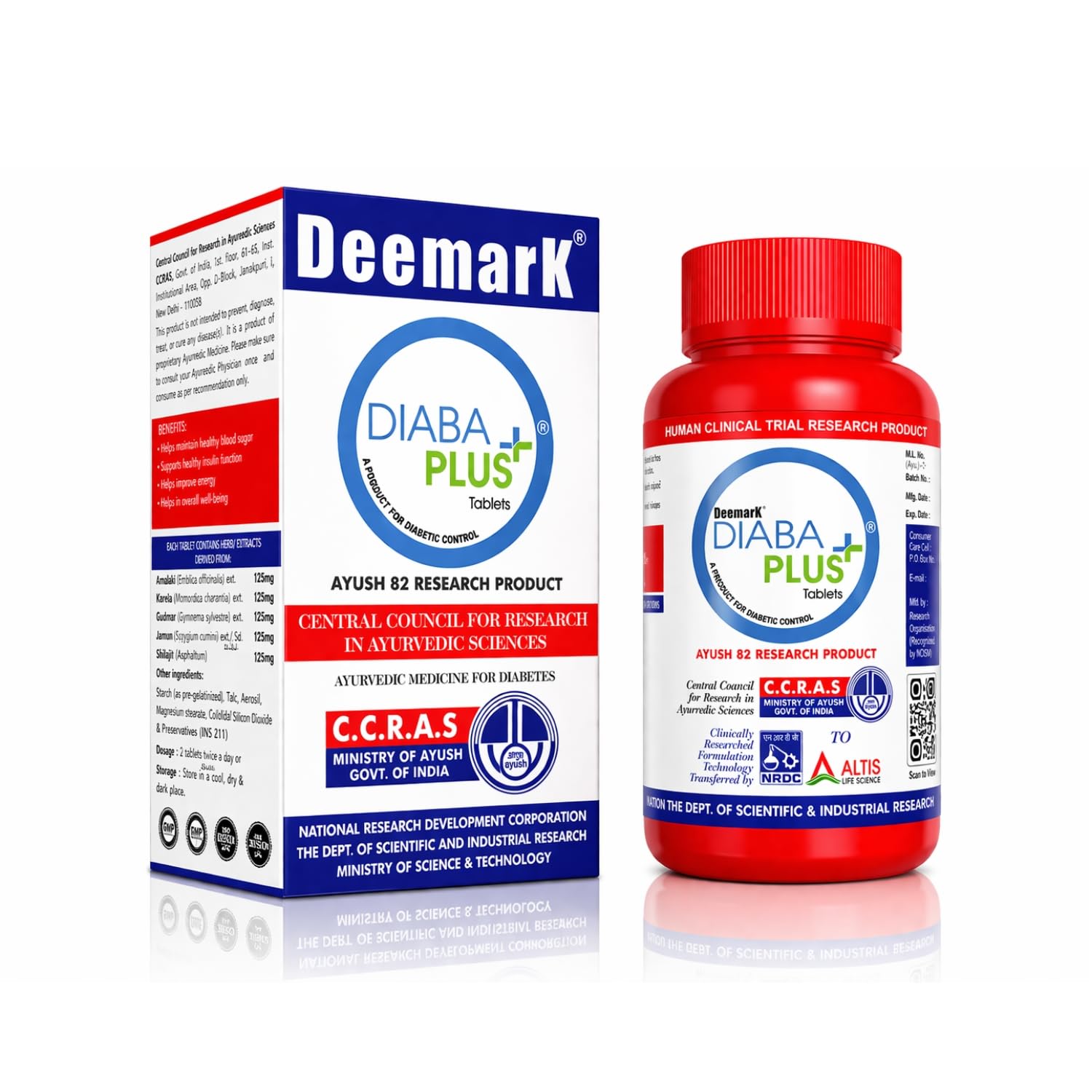 Deemark Diabaplus Tablet | 100% Ayurvedic Diabetes Tablets | Potentially Regulates Blood Sugar Levels | Supports Insulin Resistance, for Men & Women | 90 Tablet-image-43