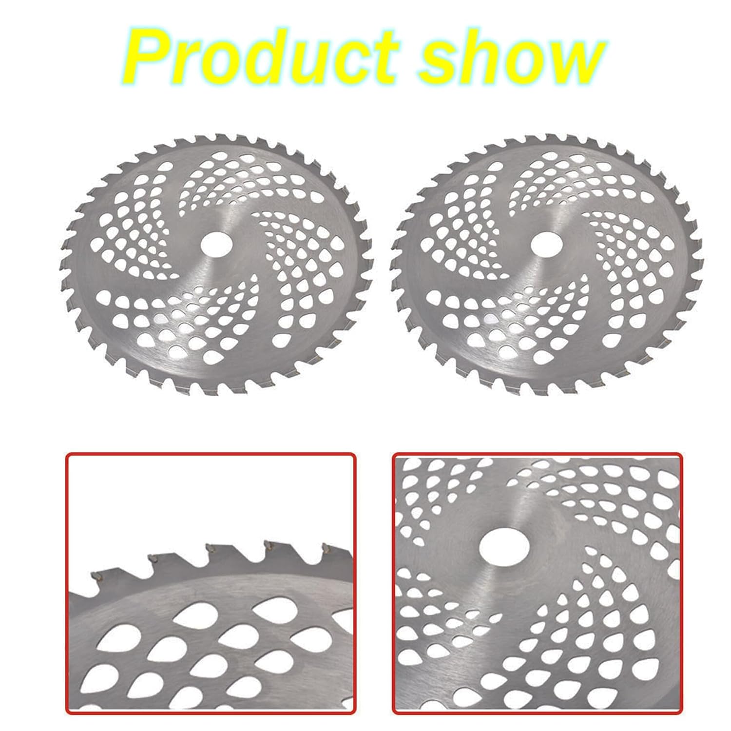 marddpair 2-Pack Brush Cutter Trimmer Blades 10 Carbide Tip Brush Cutter Trimmer Blade 40T Replacement for Weed Eater