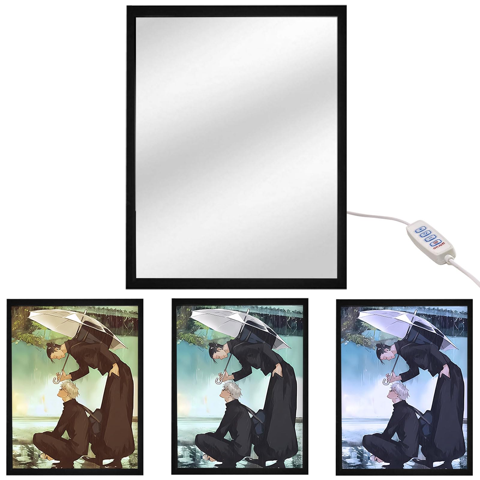 MeYuxg Satoru Gojo Anime, cornice illuminata, cornice a LED anime, lampada giapponese per soggiorno, camera da letto, caffè e cameretta dei bambini (1.2)