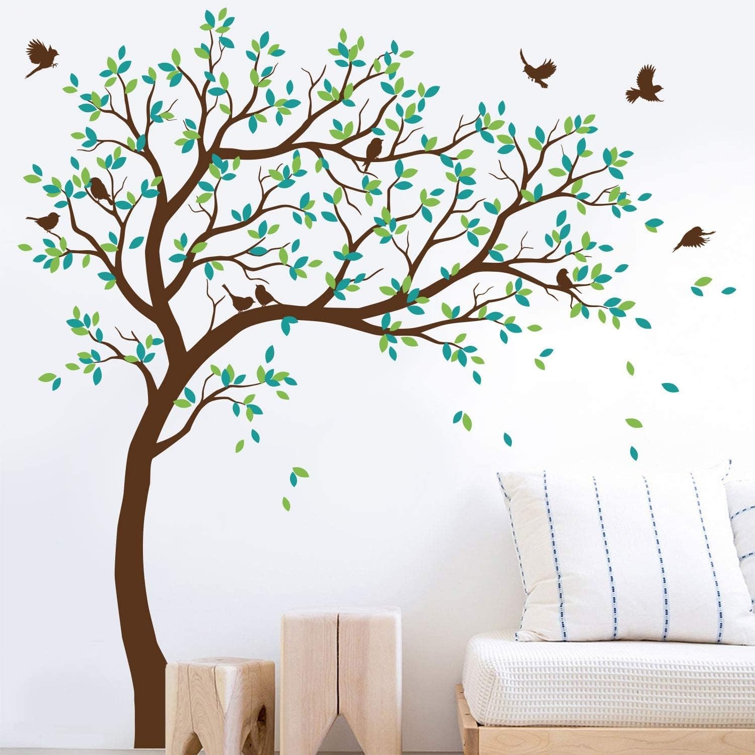 INKFENCE 100 cm Nursery Wall Tree Stickers with Birds Stunning Tree Wall Art Self Adhesive Sticker (Pack of 1) (B0CD7ZHQY3) Amazon Price History, Amazon Price Tracker