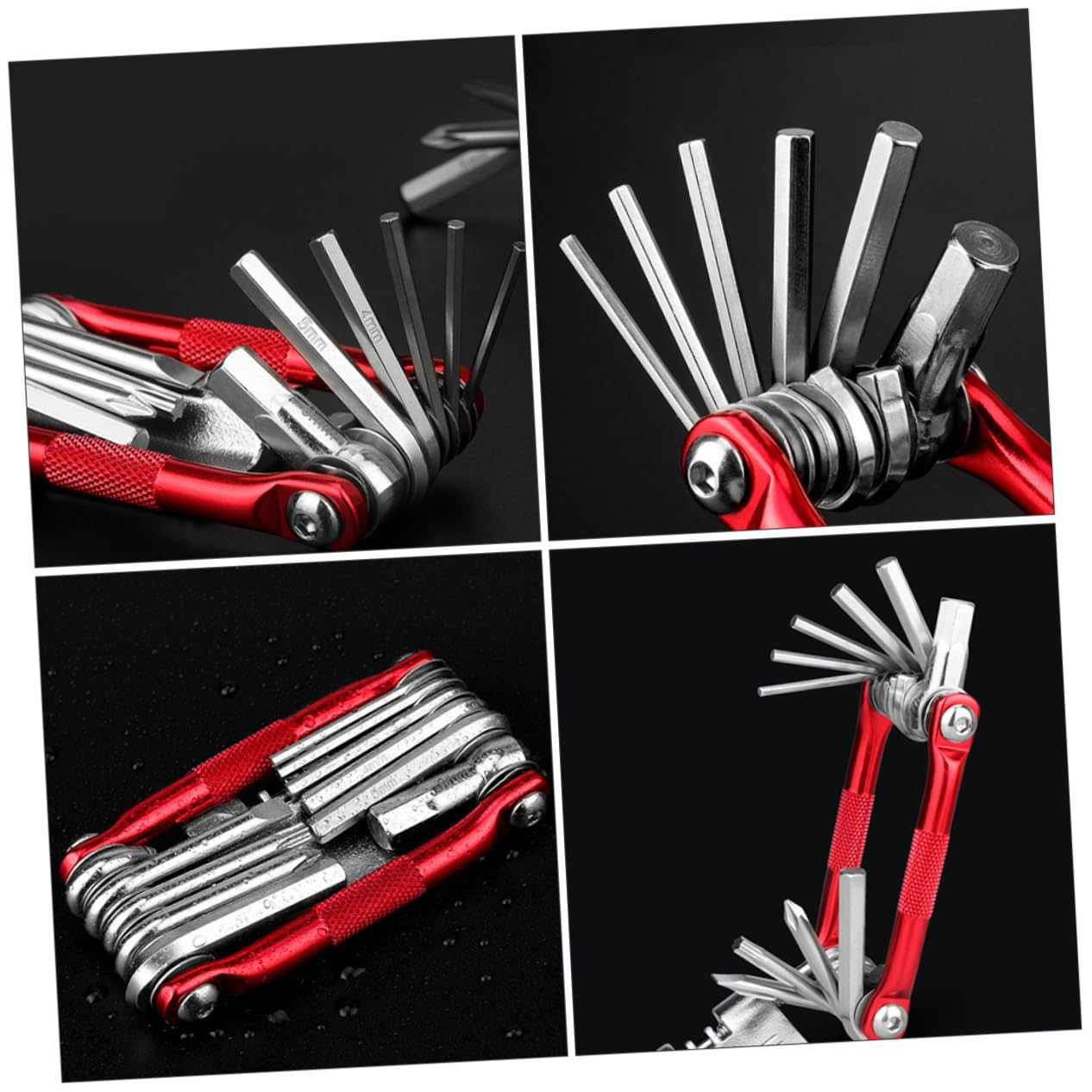 Mikikit 1Pc Portable Bike Repair Kit Multi Function Folding Tool for Easy Bicycle Maintenance Durable and Bike Tools for All Bike Types Compact