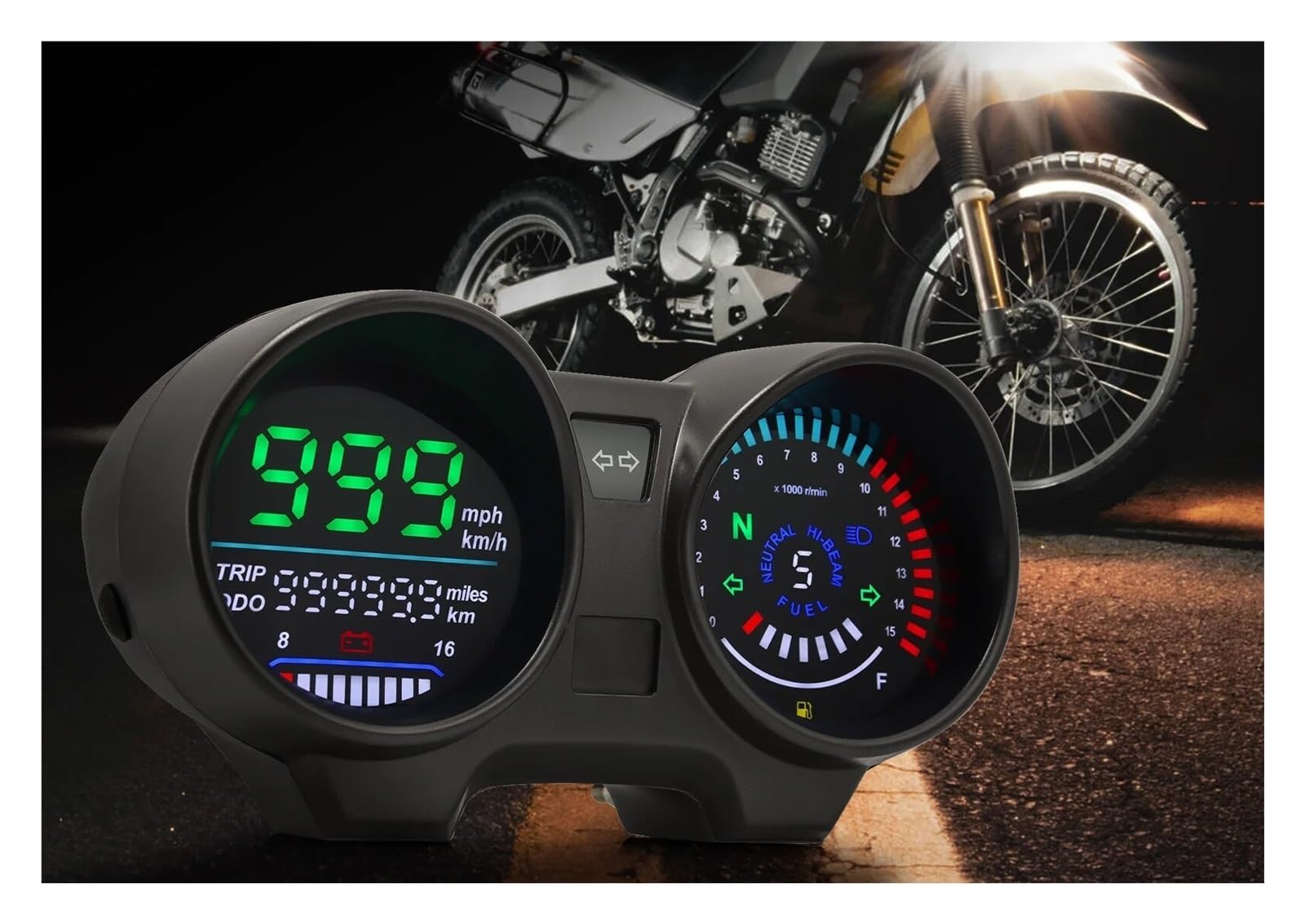 Contagiri contachilometri LED Digitale Cruscotto Del Motociclo Tachimetro Per CG125 RPM Meter Moto Dashboad Pannello Digitale Per TITAN 150 CG150 Fan150