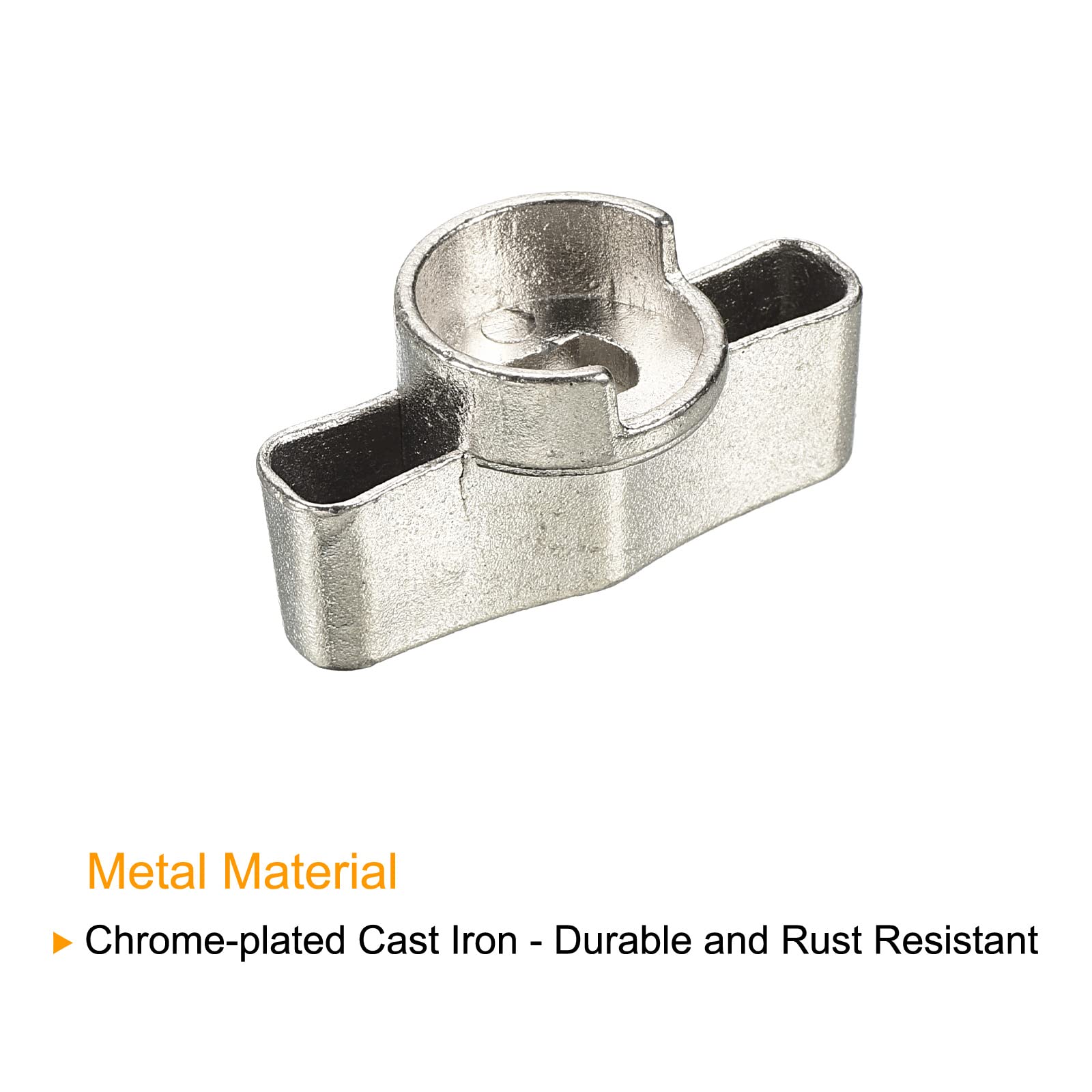 Manopola Valvola In Ghisa Cromata 36x17mm - Sostituzione Per Bagno, Cucina, Argento - Foto 5