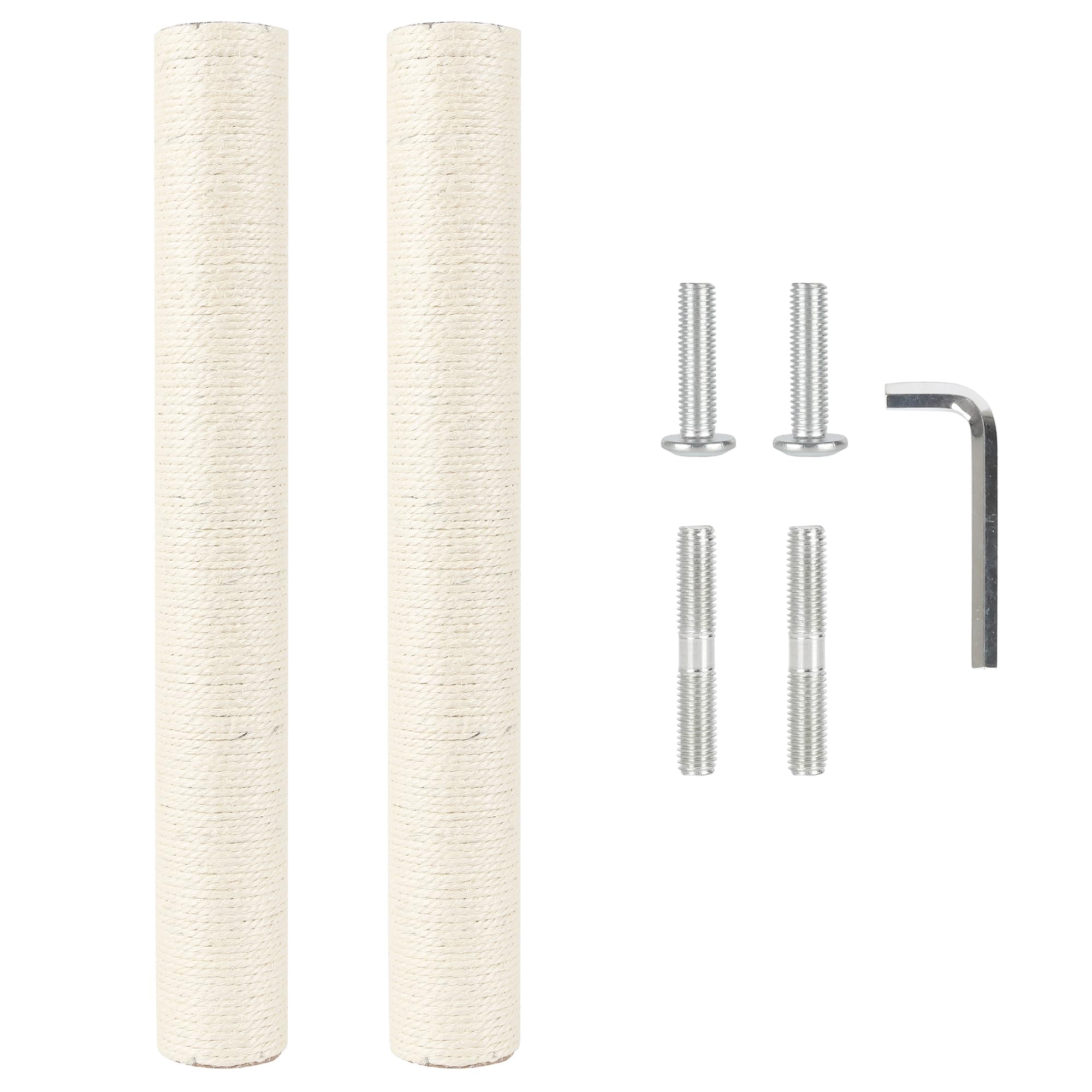 Cat Tree Scratching Post Replacement Pole Parts, 2.9in Diameter, M10, 55cm Length