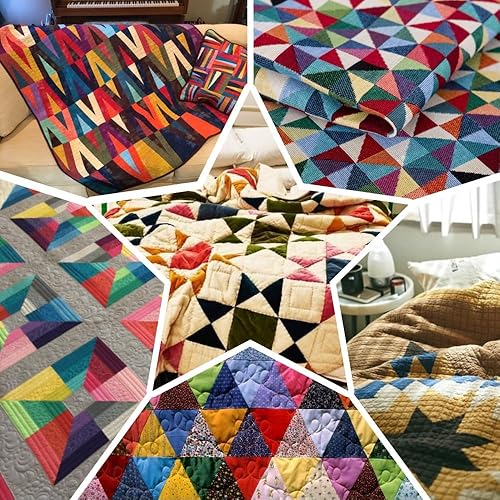 Miniatura 2 de Juego de 50 piezas de tela de algodón multicolor 100 % algodón de 8 x 8 pulgadas (8.1 in x 8.1 in) para coser acolchados, cuadros de tela