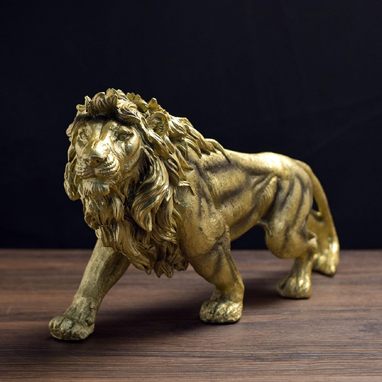 Pyhodi Statua di una Statuetta di Leone Forte, Decorazione per Ufficio, Casa, Scrivania, Scultura di Animali in Poliresina Fatta a Mano, Decorazione di Arte Moderna, Figurine da