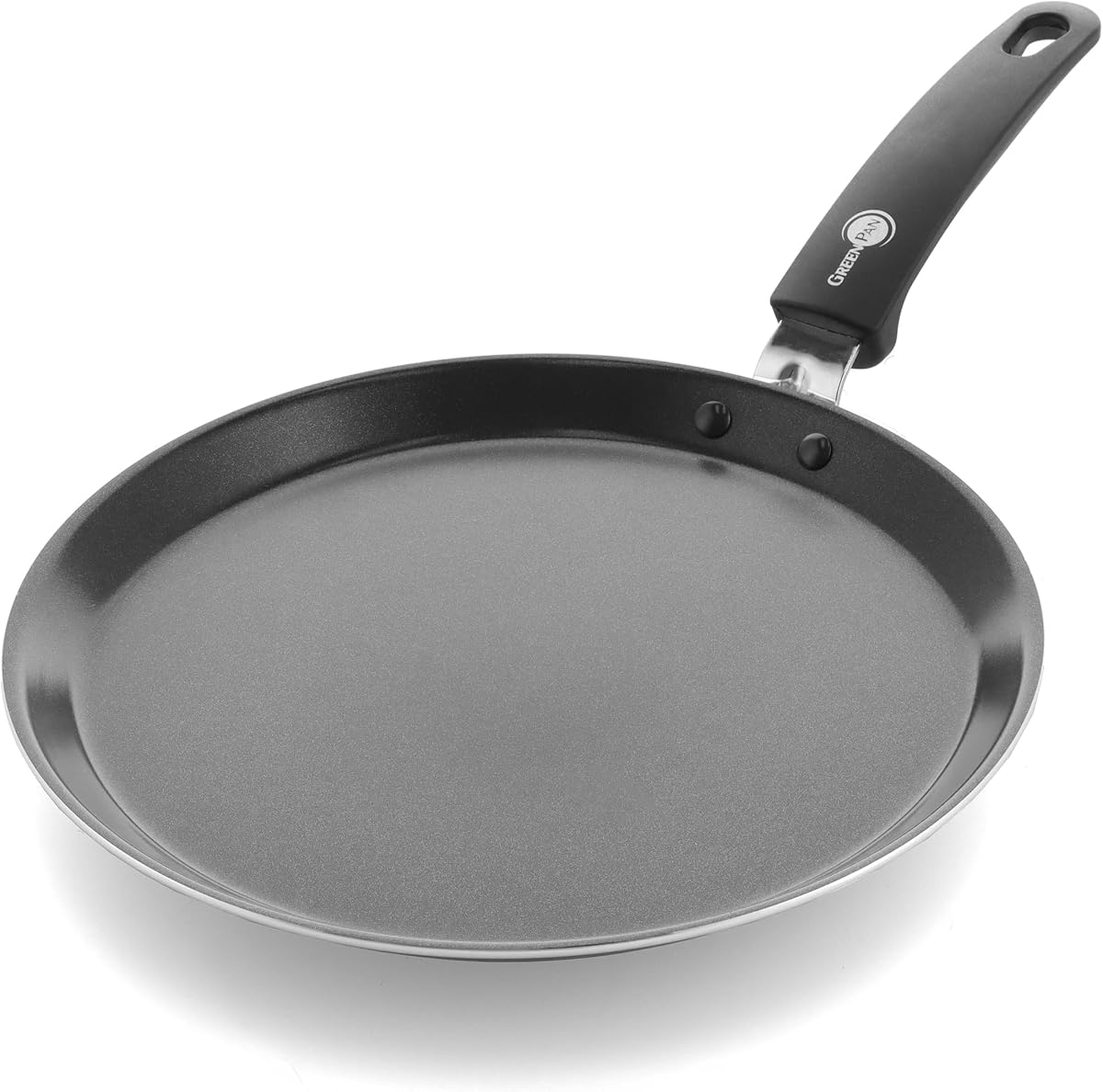 Pancake Pan, Non Stick, Toxin Free Ceramic Frying Pan - Induction, Oven & Dishwasher Safe Cookware - 28 cm, Black