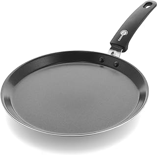 GreenPan Essentials Gesunde Keramische Antihaft-Pfannkuchenpfanne 28 cm, Crêpe-Pfanne, PFAS-frei, Induktion, Backofen- und Bratensicherheit bis 160°C, Spülmaschinenfest, Schwarz