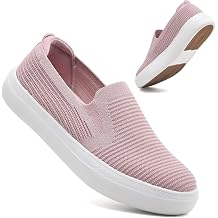 konhill Womens Slip On Walking Shoes Lightweight Breathable Knit Casual Loafers Comfortable Fashion Sneakers