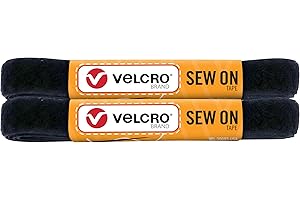 VELCRO Brand Black Sew on Tape for Crafts and Clothing