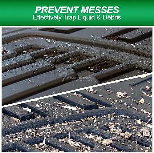 Miniatura 5 de Alfombrillas de goma TPE moldeadas 3D negras para todo tipo de clima, 3 piezas compatibles con Ford Explorer 20-23