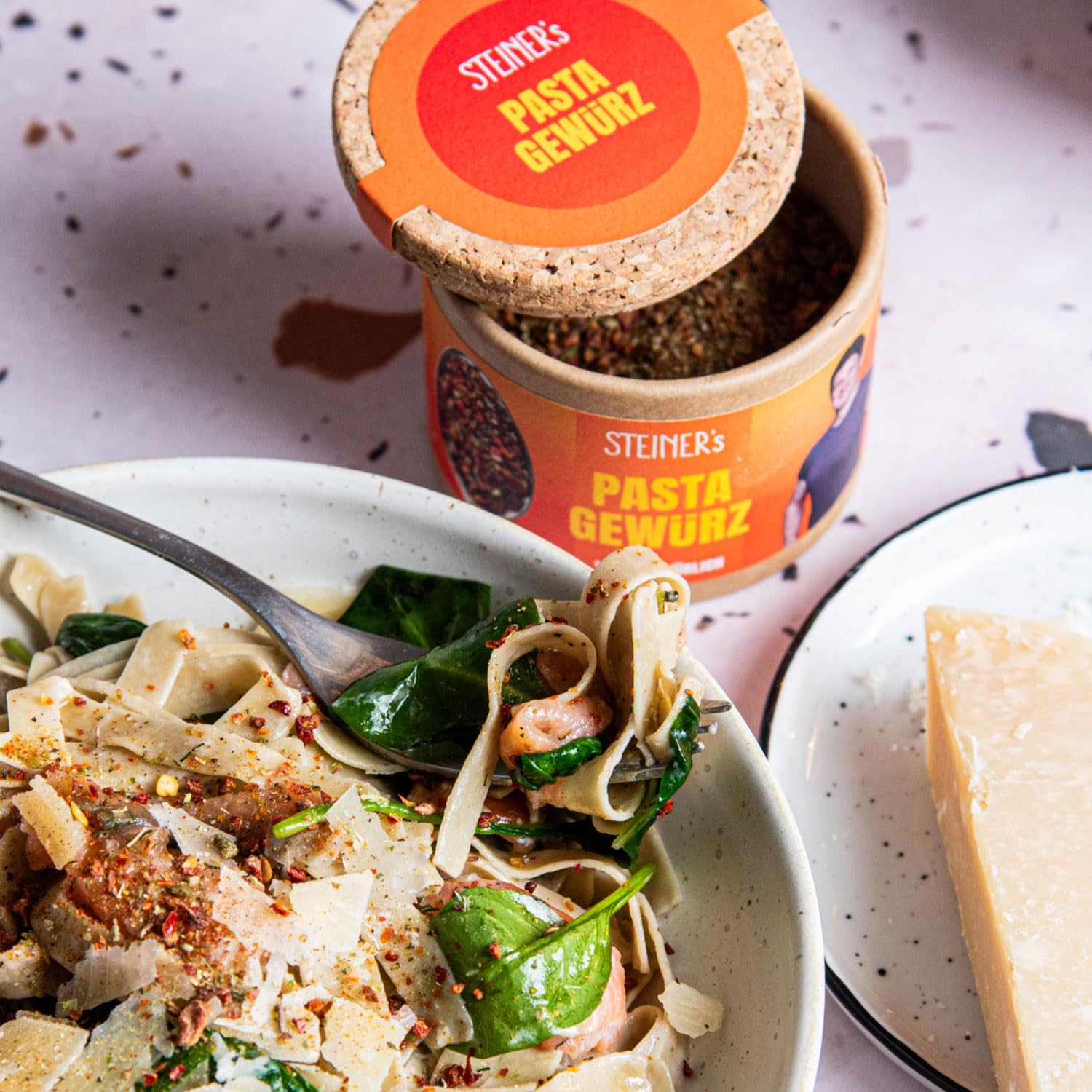 STEINER’s Low Carb High Protein Pasta Party Box | 95-99% weniger Kohlenhydrate | Pasta Set | Inkl. Fusilli & Tagliatelle, Pasta Gewürze & Bruschetta Gewürzmischung