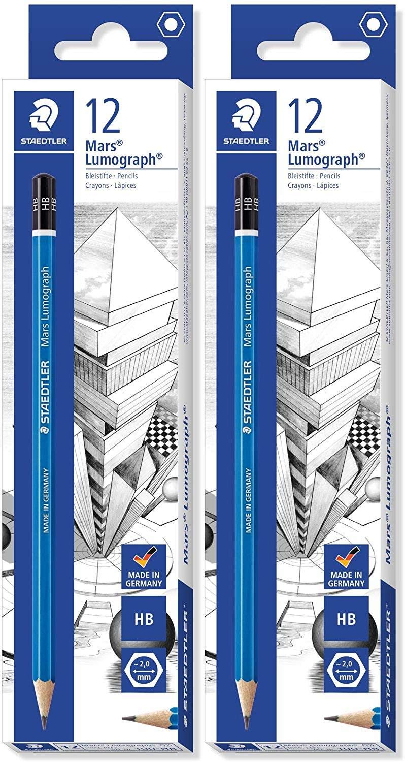 STAEDTLER Mars 100-HB LUMOGRAPH Pencil HB – Box of 12 Units