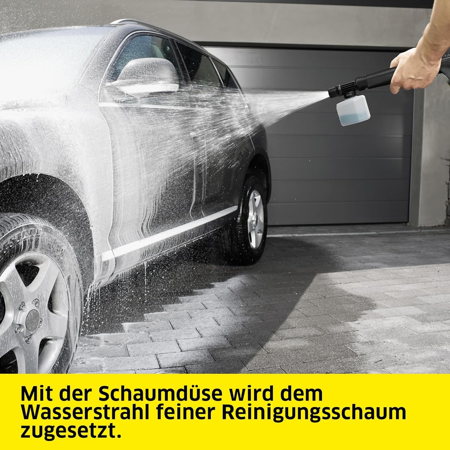 Kärcher Hochdruckreiniger K 7 WCM FJ, Druck: Max. 180 bar, Fördermenge: Maximum 600 l/h, Flächenleistung: 60 m²/h, inkl. Schaumdüse für höchste Schmutzlösekraft, gelb