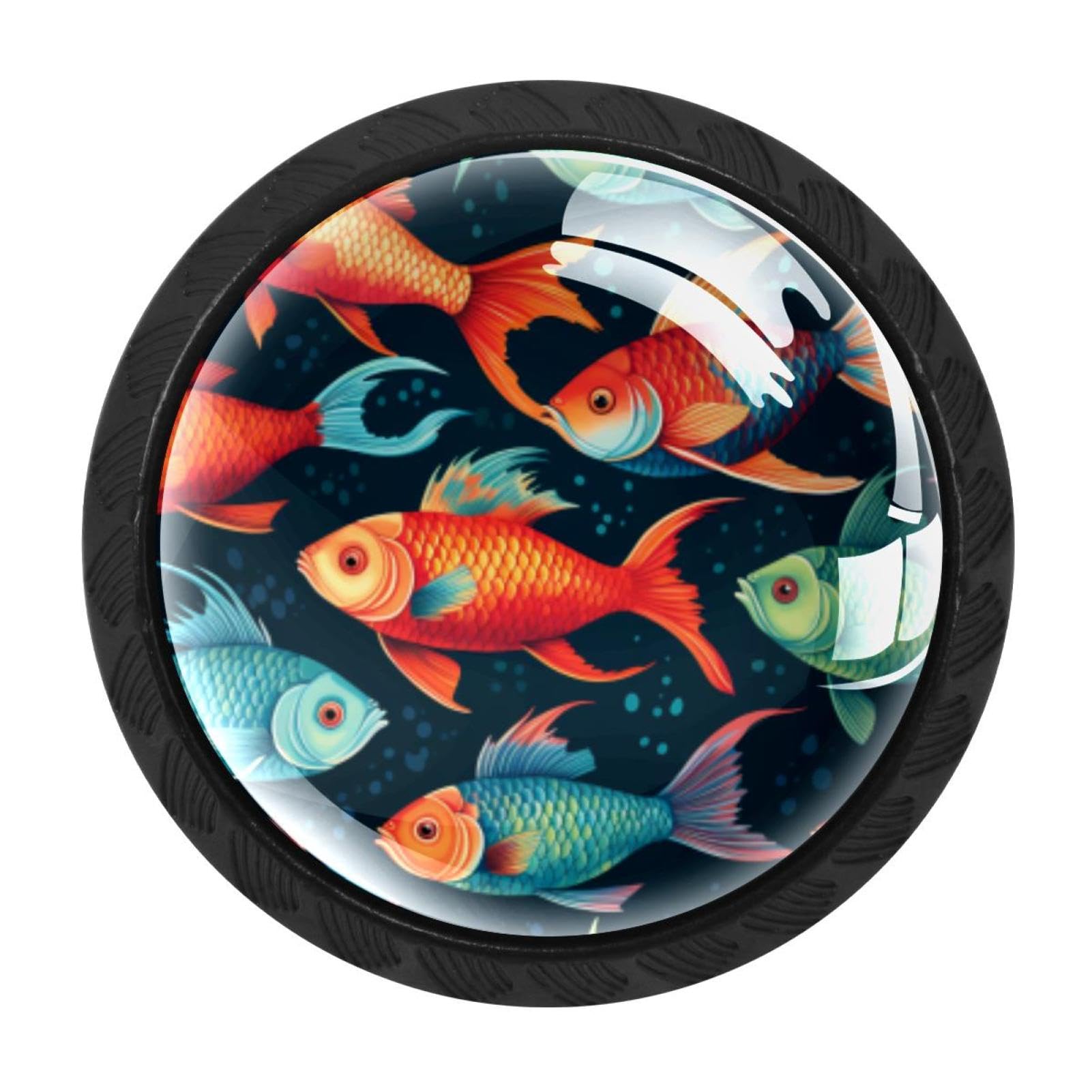 Chenzzzz Multicolored 02 4 Pieces Kitchen Cabinet Knobs Fish Drawer Knobs Dresser Knobs Drawer Pulls Door Knobs Dresser Drawer Handles Knobs For Dresser Drawers