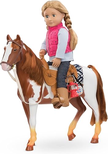 Miniatura 4 de Our Generation - Pinto - Caballo de equitación de 20 pulgadas para muñecas de 18 pulgadas - Caballo de juguete muñecas ropa y accesorios para niñas