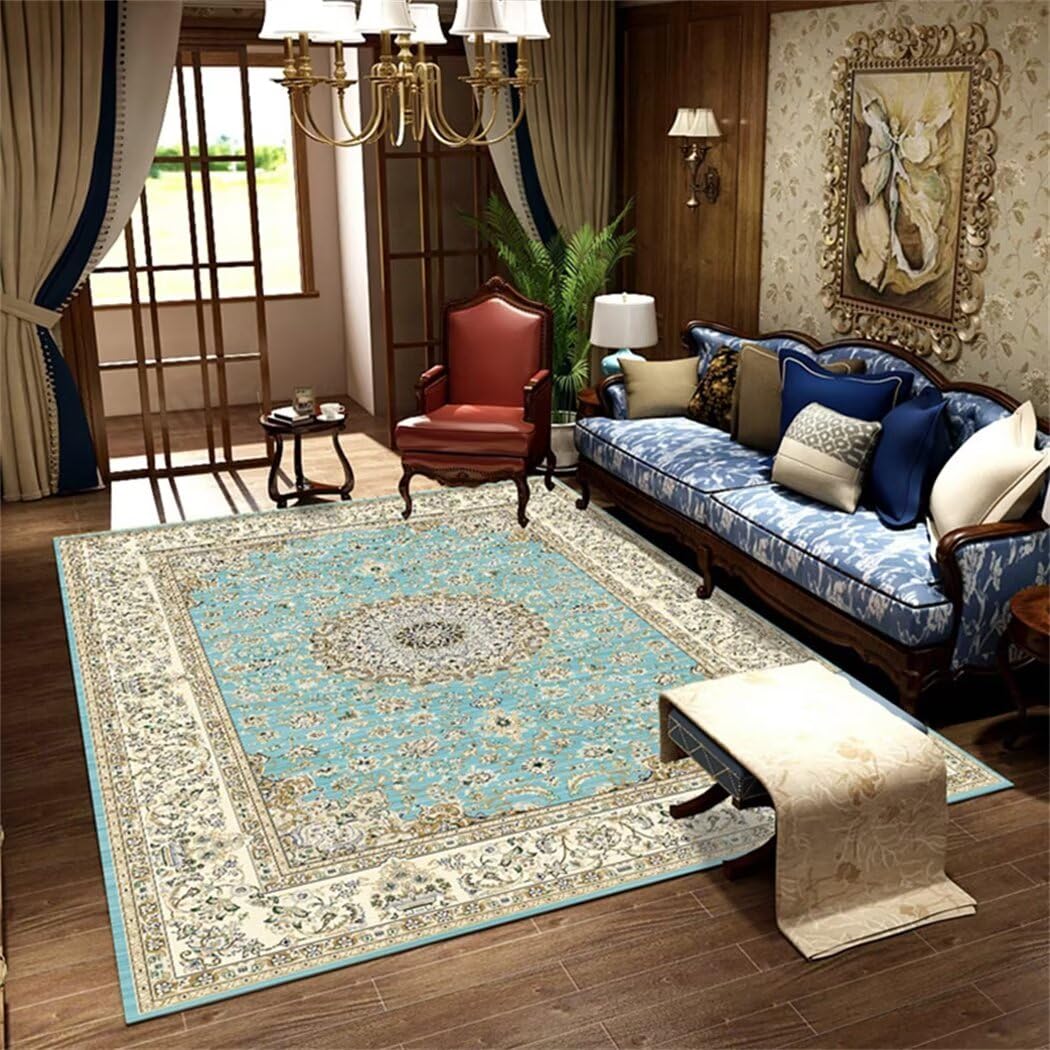 Tapis de chevet antidérapant et durable floral 60x120cm pour chambre