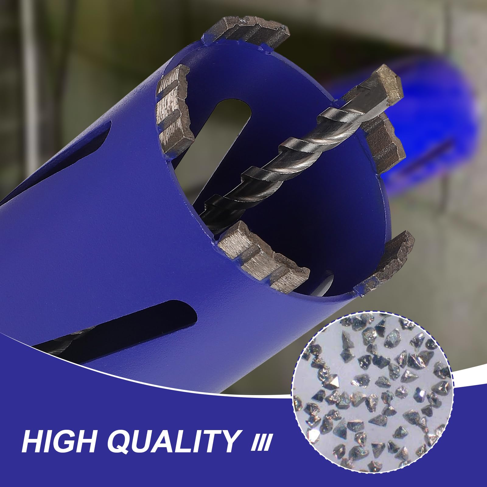 CPROSP M22 Corona Diamantata per Carotatrici Ø102mm L200mm, con Adattatore SDS PLUS e Punta di Centraggio, Corona per Foratura a Umido e a Secco, per Forare Calcestruzzo, Muratura e Pietra
