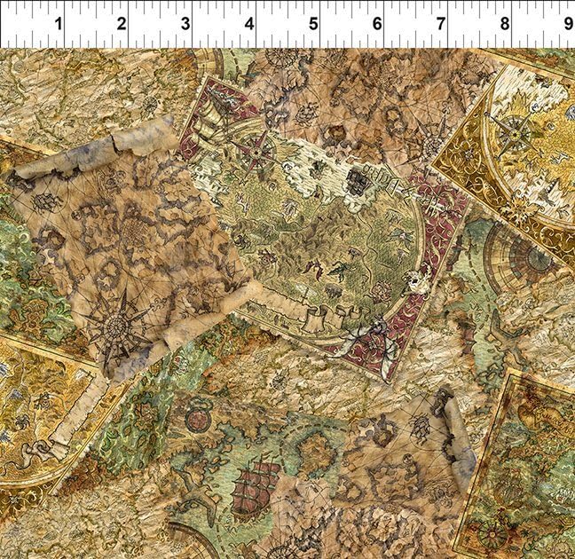 in The Beginning Legendary Journeys 5LJ1 Maps Fabric