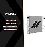 Vista 3 de Mishimoto MMRAD-WRA-07V2, radiador de aluminio compatible con Jeep Wrangler JK, 2007-2017, plateado