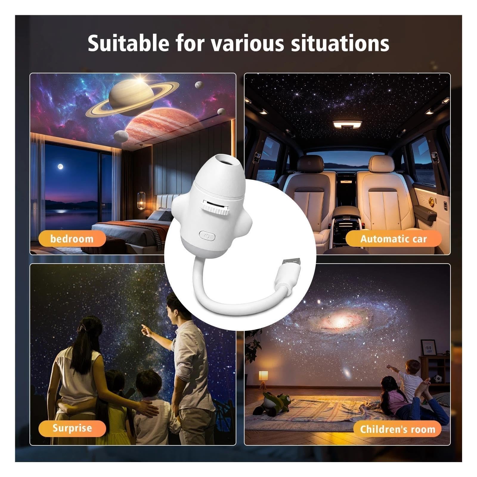 Projecteur Rocket Galaxy 2 En 1, Veilleuse À Mise Au Point Réglable