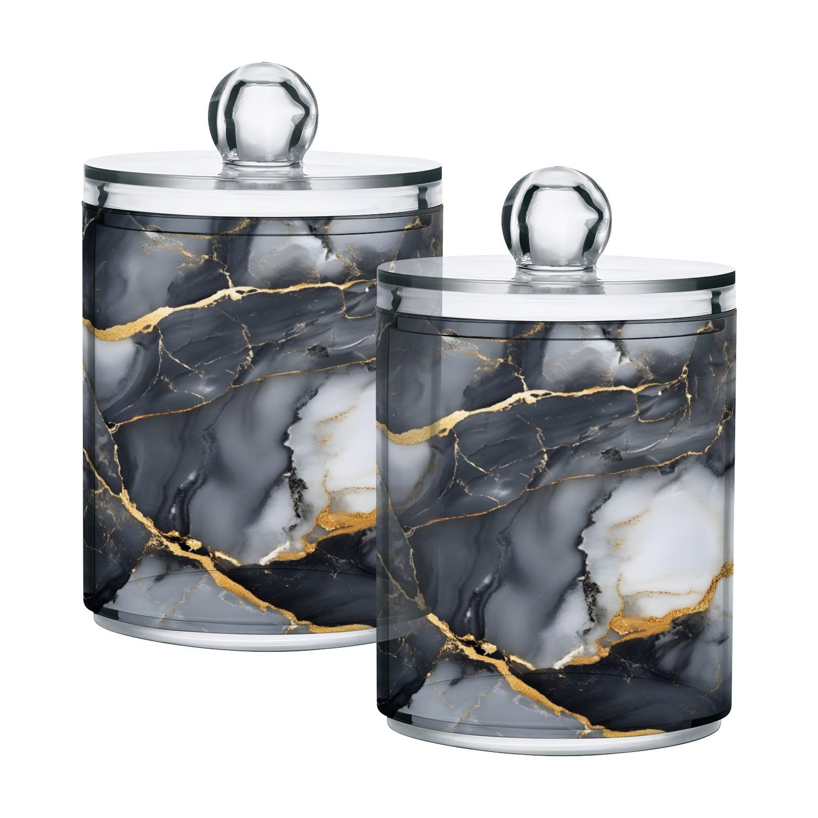Rangement coton abstrait noir et blanc pour sublimer votre coiffeuse moderne