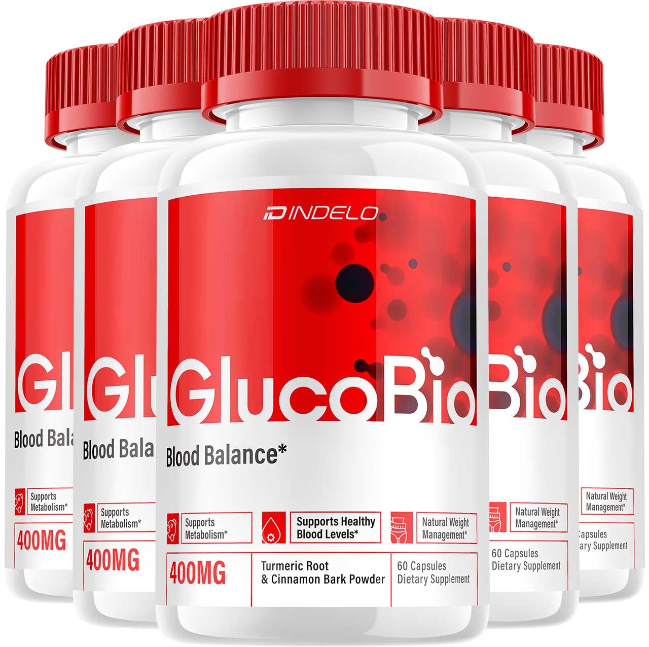Gluco Bio Healthy Vitamin Capsules, GlucoBio Advanced Supplement, All Natural Formula to Maintain Healthy Levels, Maximum Strength Daily Formula, Gluco Bio Capsules Reviews (5 Pack - 300 Capsules)