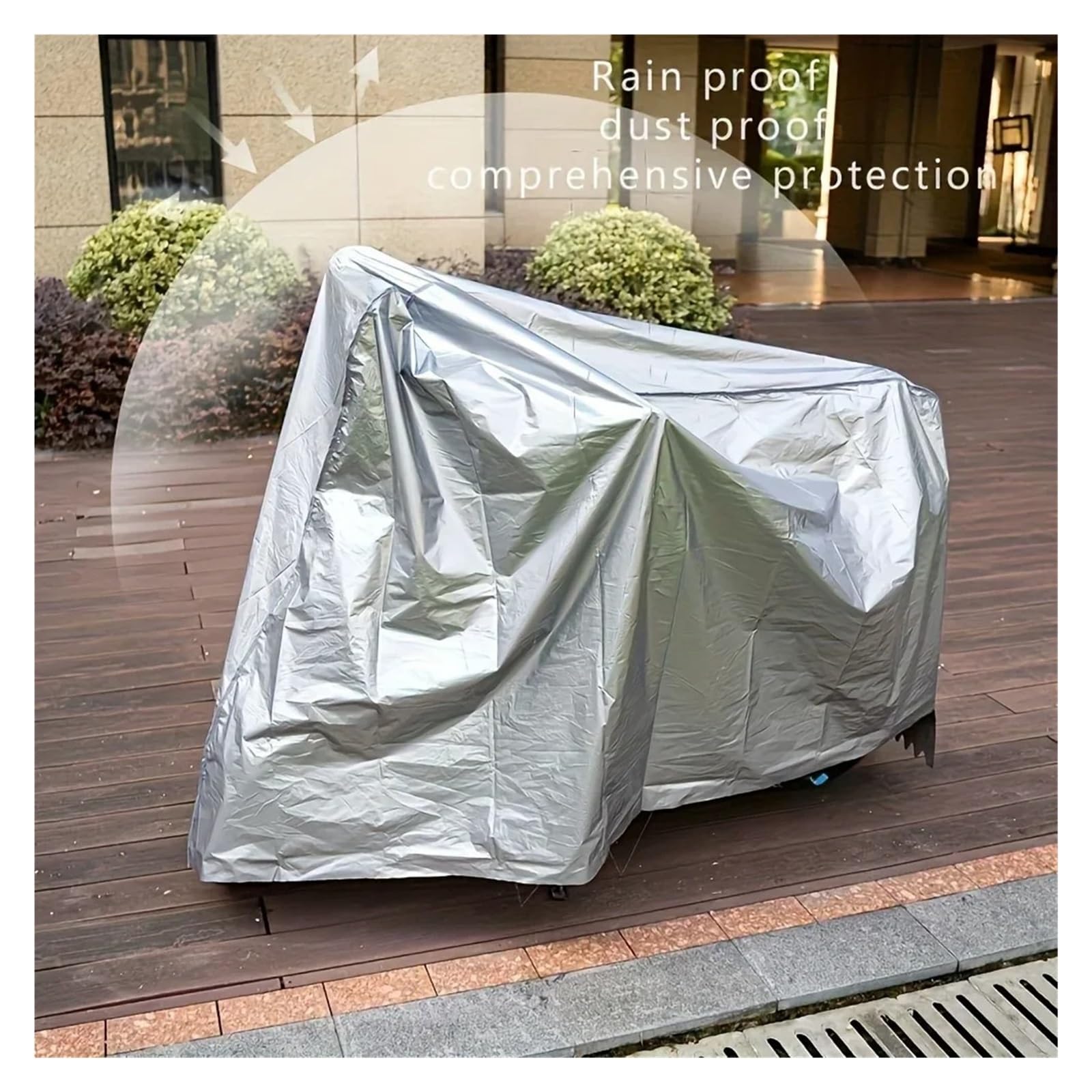 Funda para Moto Scooter para Motocicleta Cubierta Protectora Y Exterior Impermeable para Bicicleta Scooter Polvo Protección A Prueba Rayos para Motor(S 100X200CM)