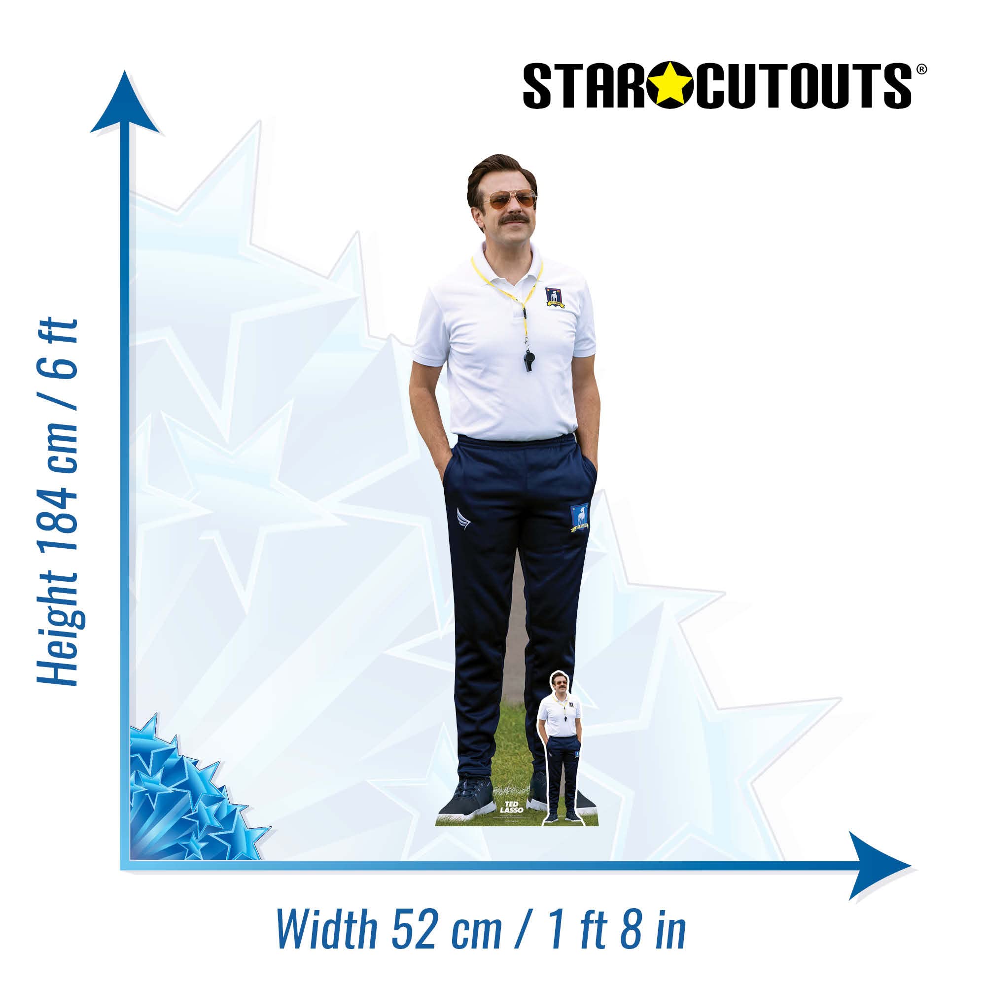 SC4221 Ted Lasso Football Manager Jason Sudeikis Lifesize Cardboard Cutout