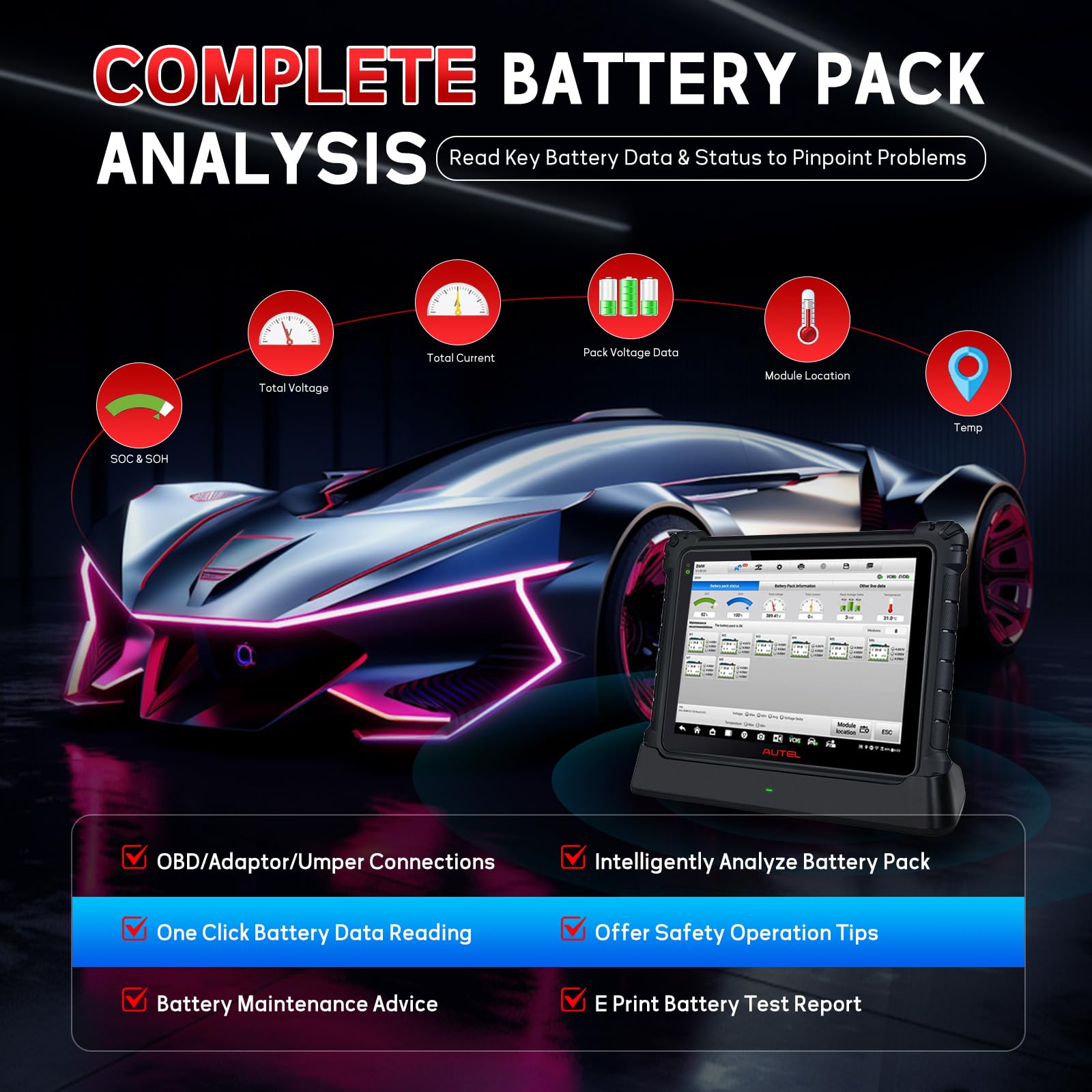 Autel MaxiSys Ultra EV Scanner - 2025 Top Diagnostic Tool With EVDiag Kit For Electric Vehicles