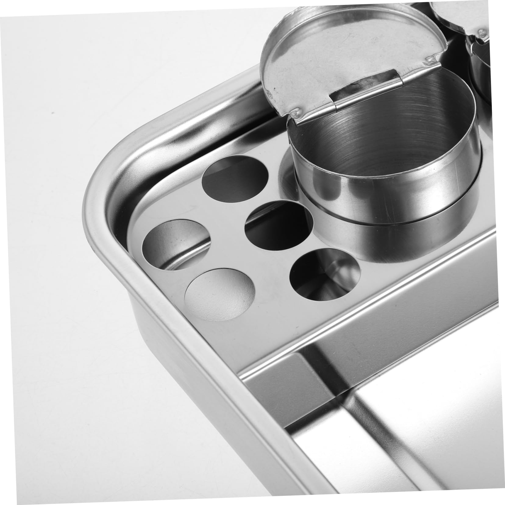 Cabilock Bandeja Rectangular De Acero Inoxidable Enfermería Resistente y Espaciosa Para Almacenamiento y Cambio De Instrumentos Médicos Hospital y Clínica
